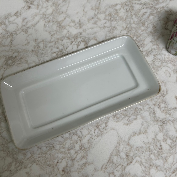 Vintage Hand Painted Lefton Rose Chintz Butter Dish. Beautiful, a rare find. - Picture 8 of 8